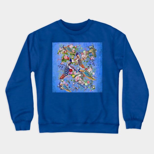 Peacocks & Peonies (II) Crewneck Sweatshirt by PrivateVices